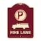 Signmission Fire Lane W/ No Parking& Graphic Heavy-Gauge Aluminum Architectural Sign, 24" x 18", BU-1824-24017 A-DES-BU-1824-24017 - alternate 1